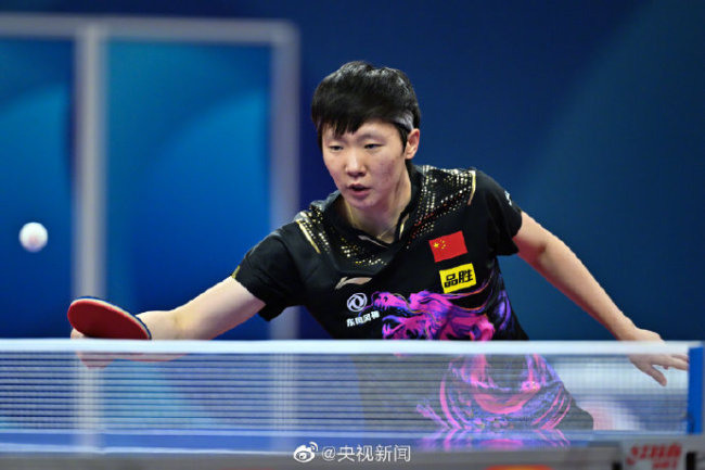 国乒女团3比0击败葡萄牙队晋级世乒赛4强